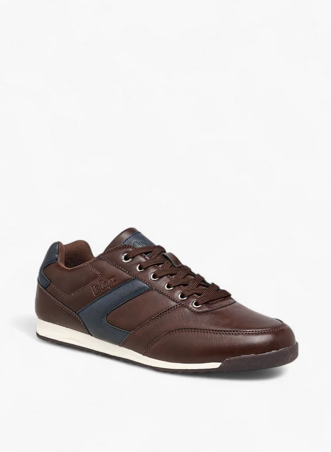 Lee Cooper Men Panelled Sneakers with Lace-Up Closure