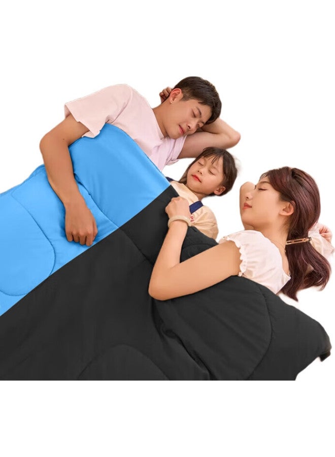 BeiJiLang Sleeping Bag, Thickened Adult Outdoor Nap, Warm All-Season Camping Portable Dirt-Proof Single Cotton Sleeping Bag, 2.4Kg - Image 1