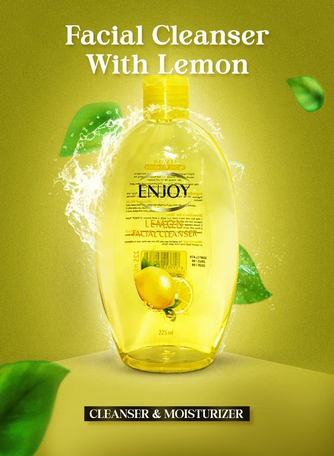 إنجوي ENJOY غسول الوجه بالليمون – 225ML | تنظيف عميق، تحكم في الزيوت، وإشراقة منعشة - Image 3