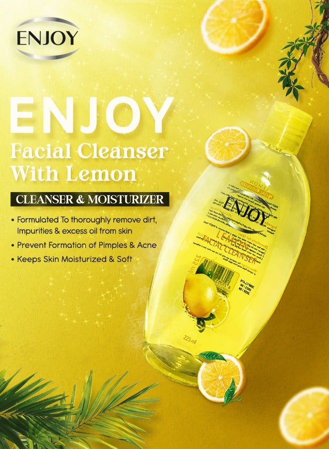 إنجوي ENJOY غسول الوجه بالليمون – 225ML | تنظيف عميق، تحكم في الزيوت، وإشراقة منعشة - Image 2