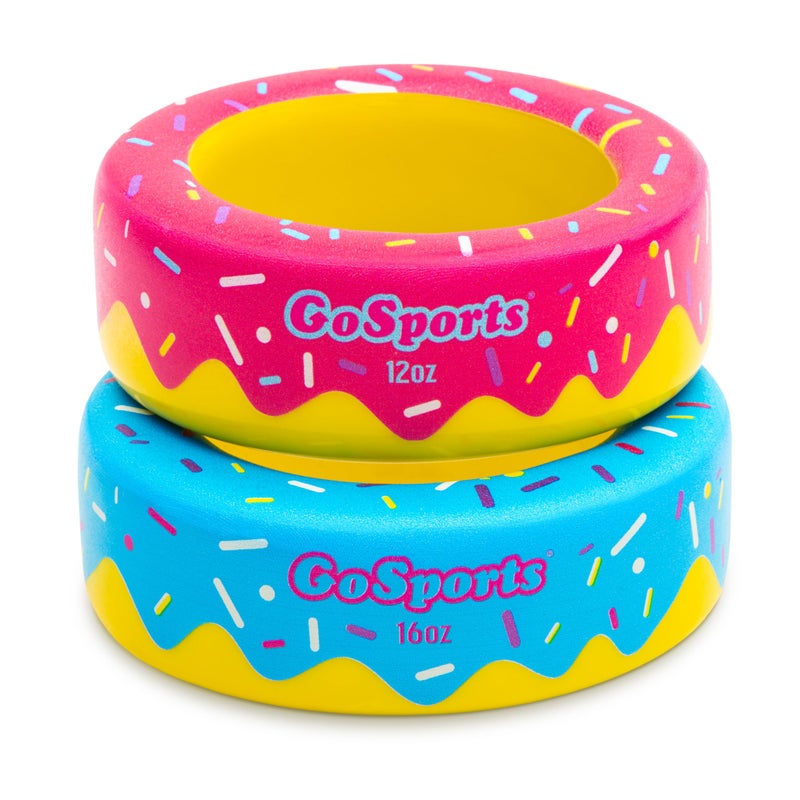 GoSports Baseball and Softball Bat Donuts 2 Pack Baseball Drip Bat Weights 16 oz 12 oz - Image 2