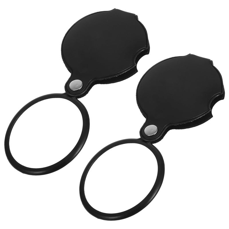 BETOOKY 2X Magnifying Glass Foldable Handheld Loupe with Case for Reading Small Prints - Image 2
