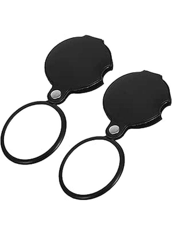BETOOKY 2X Magnifying Glass Foldable Handheld Loupe with Case for Reading Small Prints - Image 1