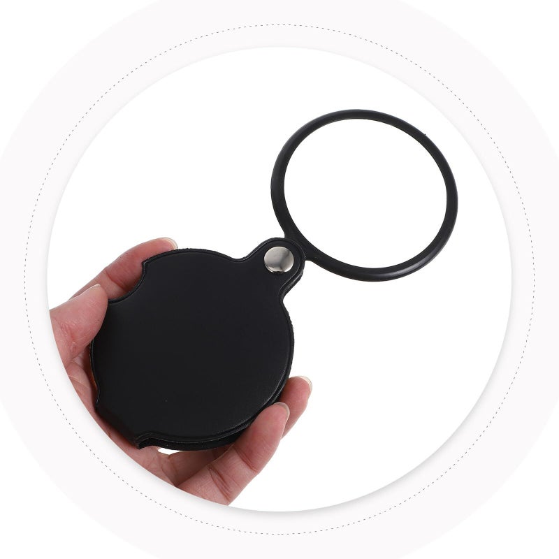 BETOOKY 2X Magnifying Glass Foldable Handheld Loupe with Case for Reading Small Prints - Image 4
