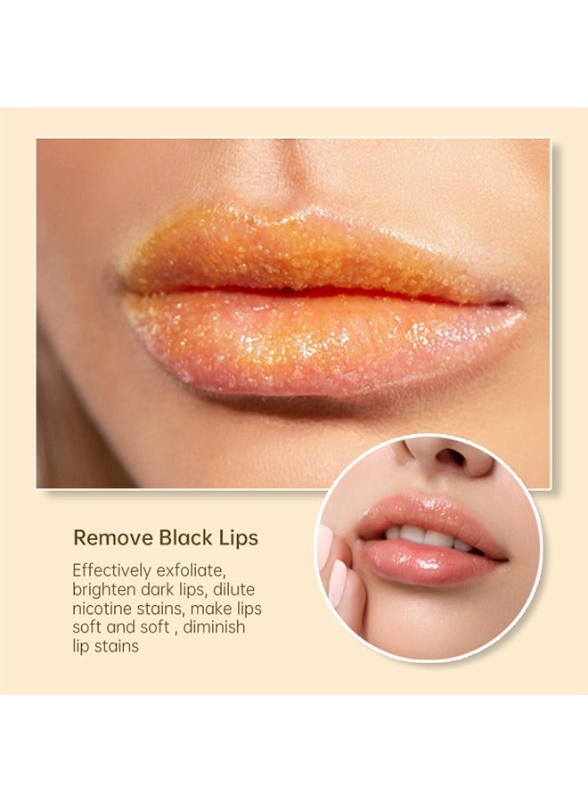SAUVASINE Lemon And Turmeric Lip Scrub，for Dark Lips,Natural Scrub u0026 Turmeric Lip Scrub and Balm for Dry, Chapped, Reduce Fine Lines Lip 50g - Image 5