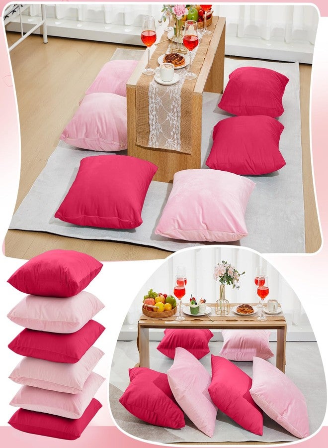 Berlune 12 Pcs Velvet Throw Pillow Covers 18 x 18 Inch Decorative Square Cushion Cases Soft Pillowcase for Bedroom Living Room Picnic Slumber Party Tents Accessories, No Inserts (Girl Colors) - Image 3