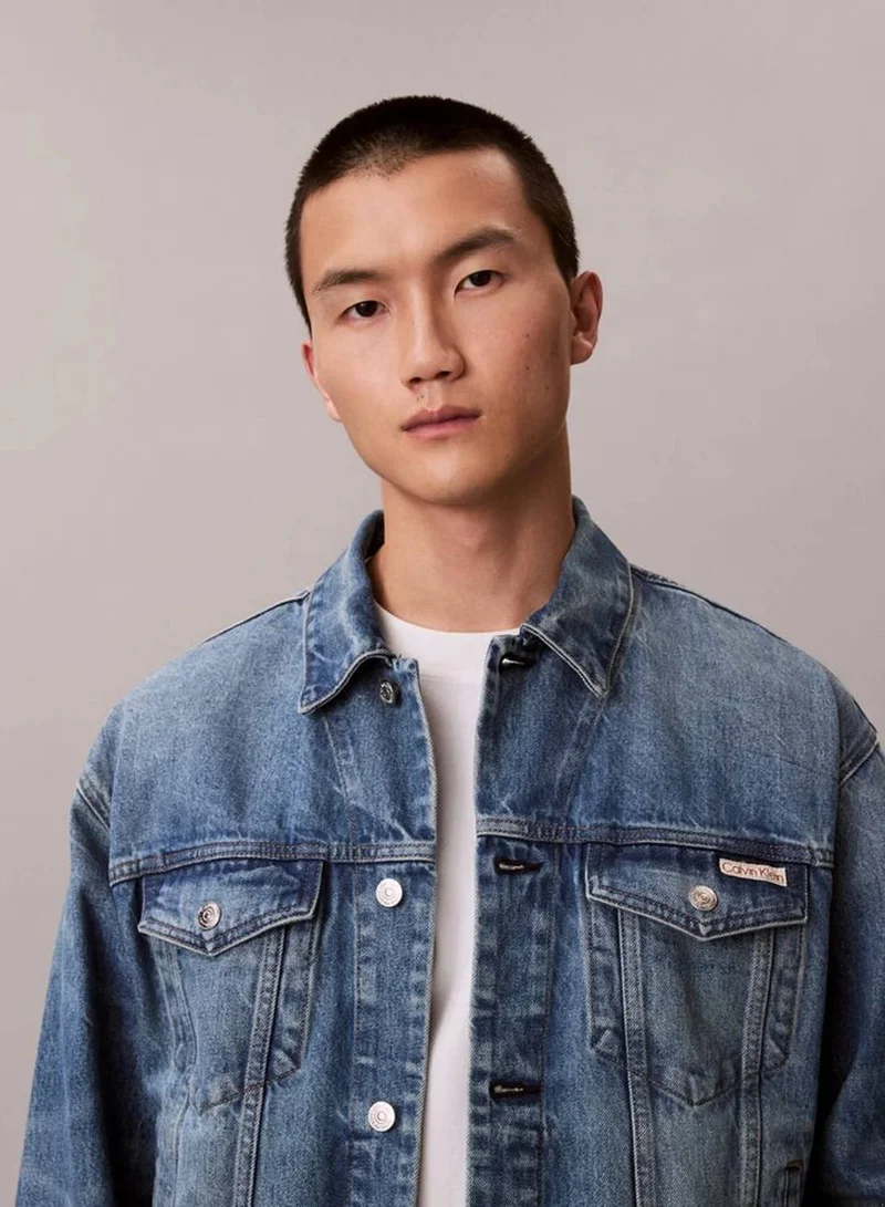 Calvin Klein Jeans INDIGO CITRINE 90'S Denim Trucker Jacket for Men | Best Price UAE