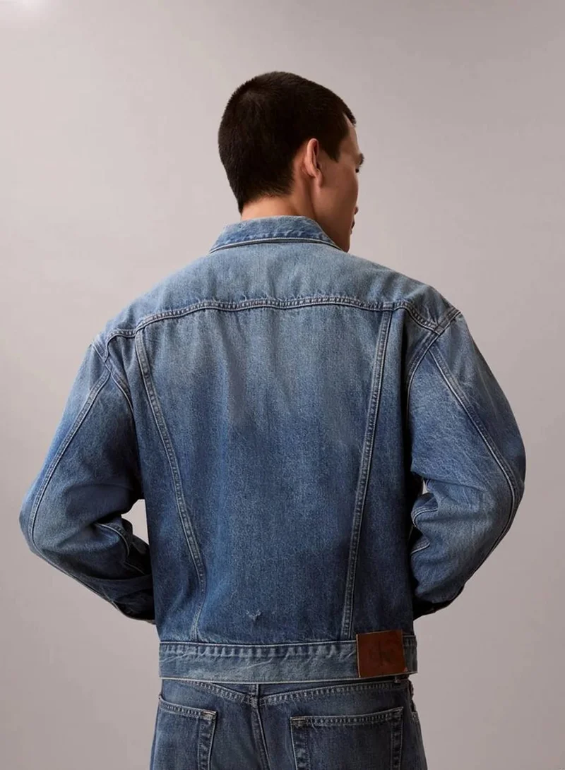 Calvin Klein Jeans INDIGO CITRINE 90'S Denim Trucker Jacket for Men | Best Price UAE