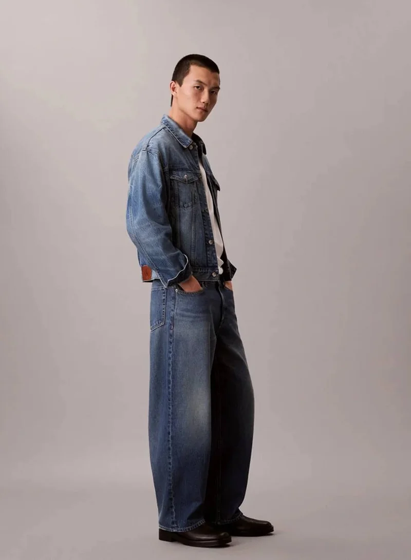 Calvin Klein Jeans INDIGO CITRINE 90'S Denim Trucker Jacket for Men | Best Price UAE