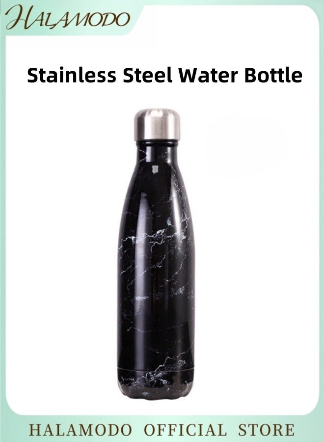 HALAMODO Stainless Steel Water Bottle Double Layer Insulated Vacuum Bottle Metal Flask with Safe Paint for Sports Travel Business - Image 1