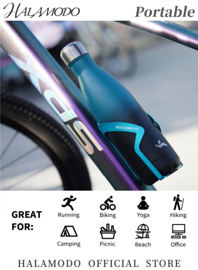 HALAMODO Stainless Steel Water Bottle Double Layer Insulated Vacuum Bottle Metal Flask with Safe Paint for Sports Travel Business - Image 4