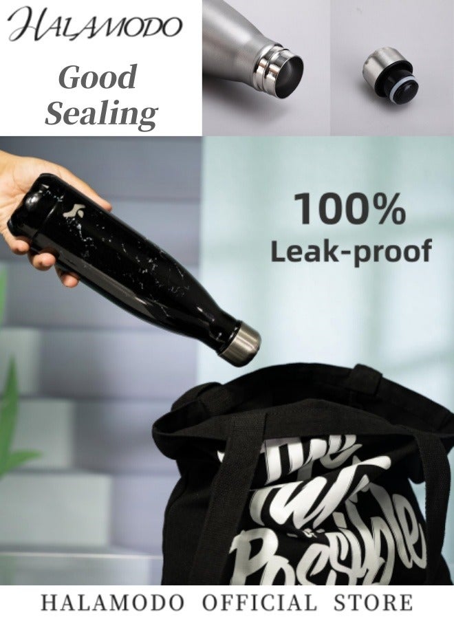HALAMODO Stainless Steel Water Bottle Double Layer Insulated Vacuum Bottle Metal Flask with Safe Paint for Sports Travel Business - Image 5