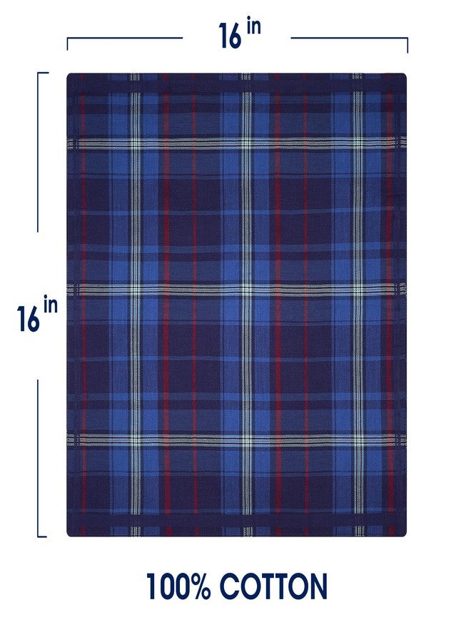 Zenssia Pure Cotton Men's Soft Handkerchiefs Assorted Color Pack of 6 Gift Set - Image 3