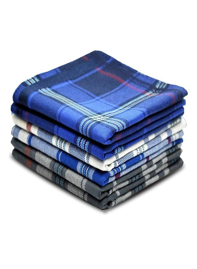 Zenssia Pure Cotton Men's Soft Handkerchiefs Assorted Color Pack of 6 Gift Set - Image 1
