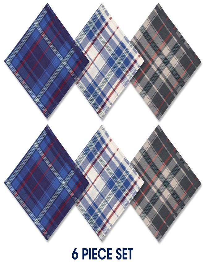 Zenssia Pure Cotton Men's Soft Handkerchiefs Assorted Color Pack of 6 Gift Set - Image 4