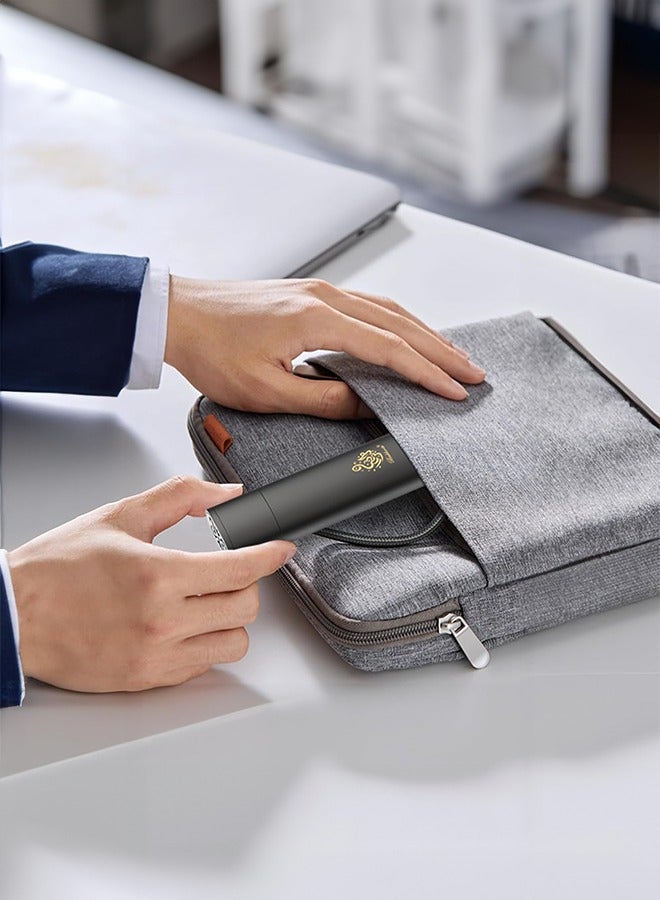 بخون مبخرة شعر كهربائية V5 الاصغر حجماً برأس مشط للشعر ورأس للاستخدام للسيارة والمنزل لون أسود - Image 2