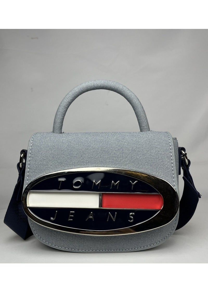 Tommy Hilfiger Plus Tommy Hilfiger Plus Origin Plaque Denim Crossover Bag 