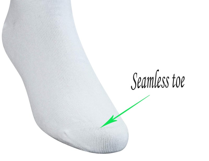 Yomandamor Mens Coolmax Ankle Wide Stretched Diabetic Socks with Seamless Toe,5 Pairs - Image 3
