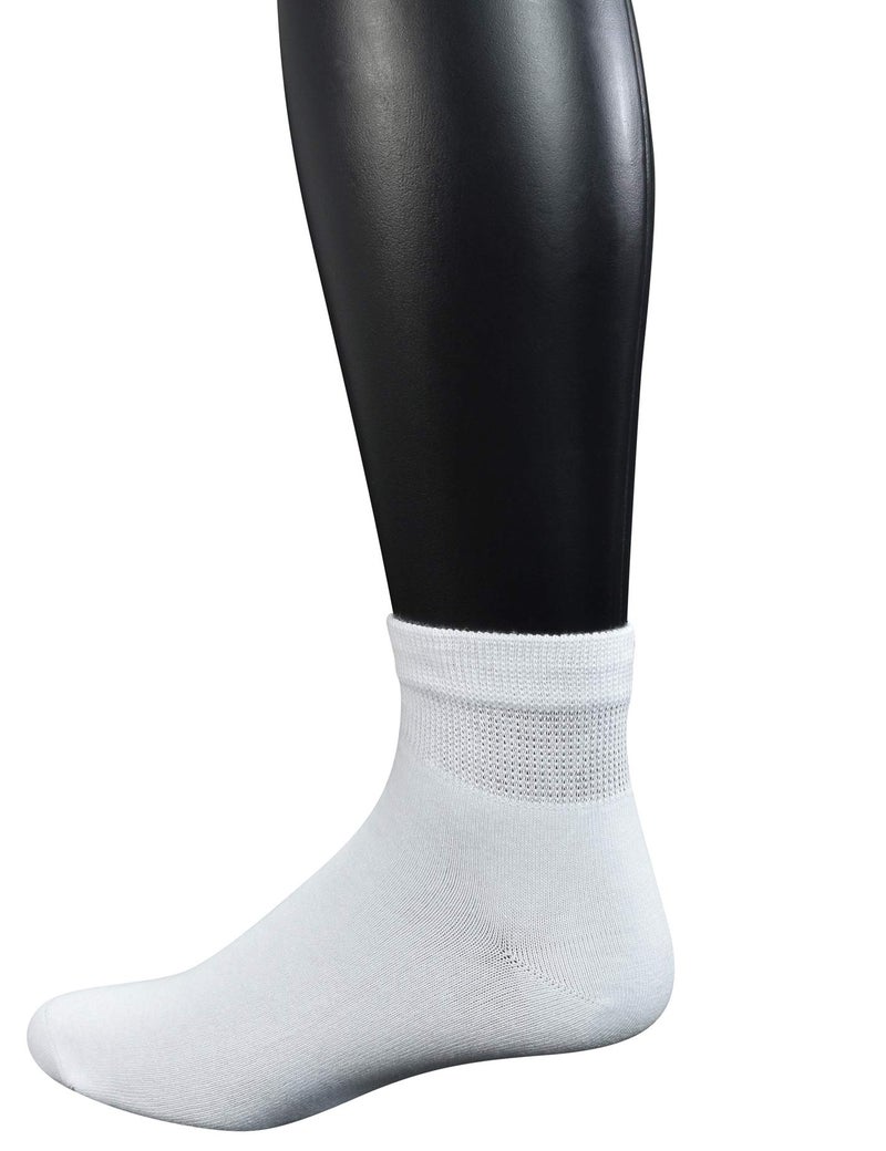 Yomandamor Mens Coolmax Ankle Wide Stretched Diabetic Socks with Seamless Toe,5 Pairs - Image 5