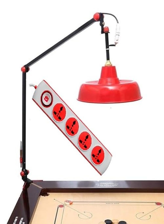 TS Playy "Adjustable Carrom Lamp Shade Stand with Extension – Height Adjustable, Foldable & Sturdy Metal Frame, Portable Black Light Stand for Carrom & Study Desk - Image 1