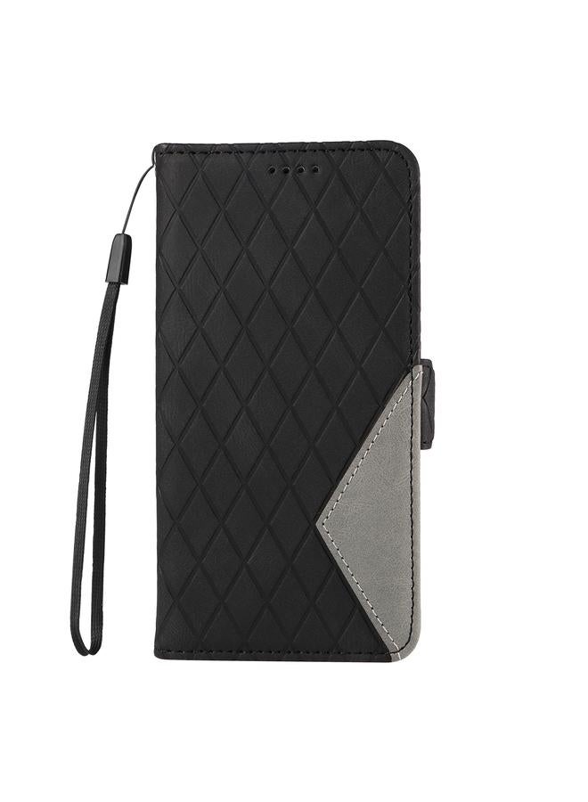 S-TOP Case For Motorola Moto G85 Dual-color Rhombic Lattice Leather Phone Case - Image 2
