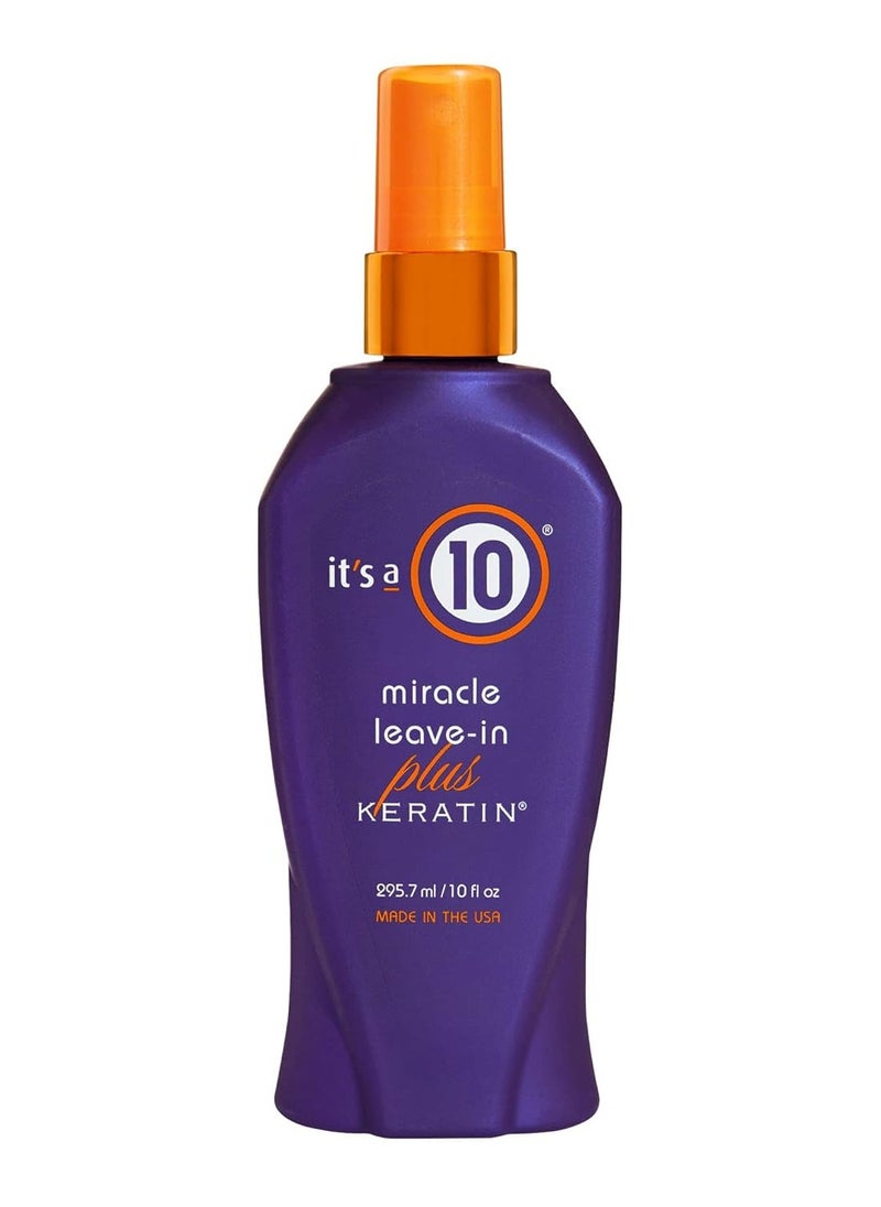 It's a 10 It's a 10 Haircare Miracle Leave-In Plus Keratin، 10 أونصة سائلة (عبوة واحدة)  - Image 1