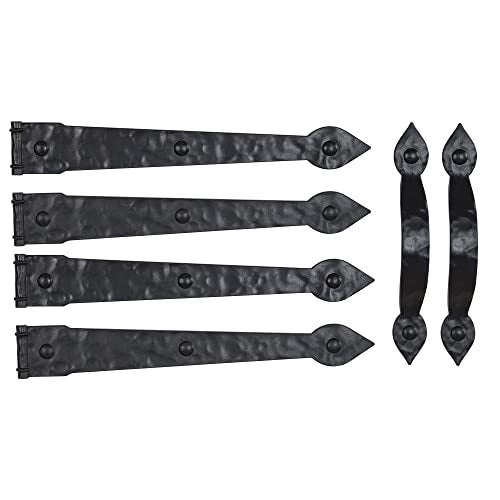 Household Essentials Household Essentials Hinge IT Premium Carriage House Handle  Hinge Black Garage Door Magnet 4 Hingle 2 Handles Pack of 1 