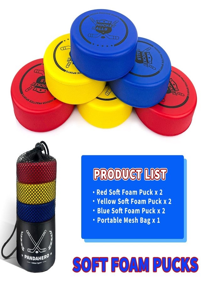 Pandahero Soft Foam Hockey Pucks Gifts for Kids - Set of 6 Indoor Knee Hockey Pucks - Toddler Stocking Stuffers - Ideal Hockey Gifts for Boys 8-12 - Image 4