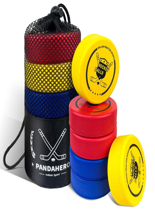 Pandahero Soft Foam Hockey Pucks Gifts for Kids - Set of 6 Indoor Knee Hockey Pucks - Toddler Stocking Stuffers - Ideal Hockey Gifts for Boys 8-12 - Image 1