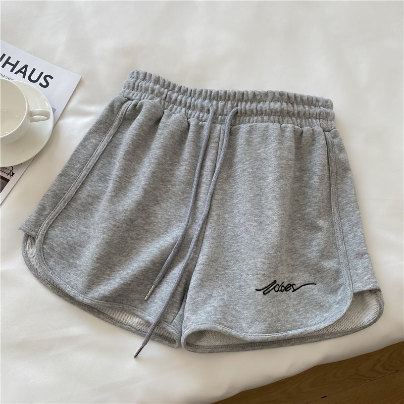 2024 Summer Womens Casual High Waist Yoga Shorts Grey  - Image 1
