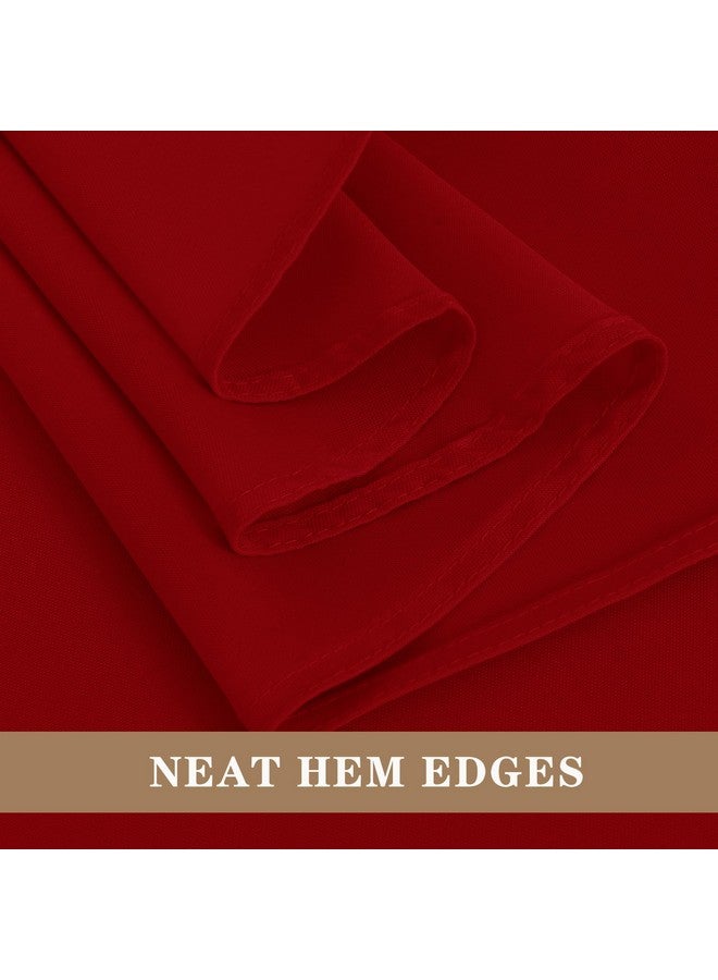 Fitable Red Tablecloths for Rectangle Tables, 6 Pack - 70 x 120 Inches - Reusable and Washable Table Clothes for 6-8 Ft Tables, Polyester Fabric Table Covers for Wedding, Party, Banquet - Image 4