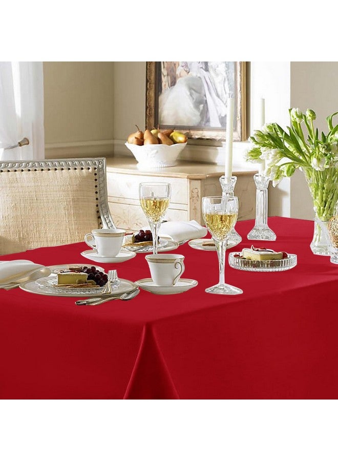 Fitable Red Tablecloths for Rectangle Tables, 6 Pack - 70 x 120 Inches - Reusable and Washable Table Clothes for 6-8 Ft Tables, Polyester Fabric Table Covers for Wedding, Party, Banquet - Image 2