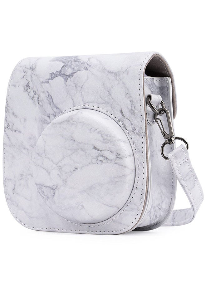 Protection Case Bags for Fujifilm Instax Mini 11 9 8 8+Case PU Leather Instant Camera Cover with Adjustable Strap- White Marble - pzsku/Z77712A5858861C0D05E9Z/45/_/1664961356/29e98e16-7d1d-4e6b-8e30-c1d9a3a8ea9b