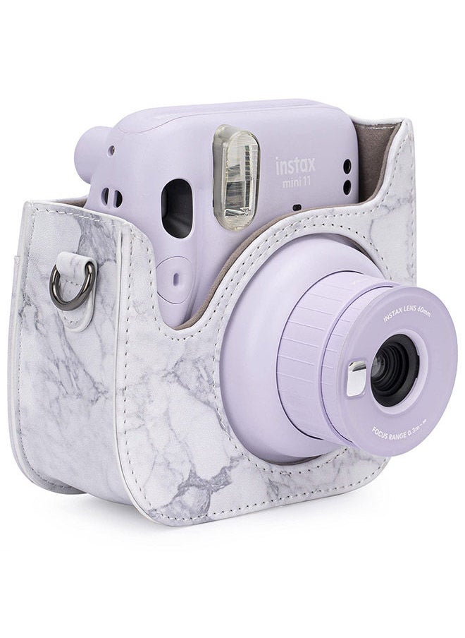 Protection Case Bags for Fujifilm Instax Mini 11 9 8 8+Case PU Leather Instant Camera Cover with Adjustable Strap- White Marble - pzsku/Z77712A5858861C0D05E9Z/45/_/1664961357/dc91d123-cc7f-4dfe-a344-2b83d4427d12