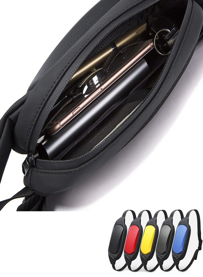 BANGE Water Resistant TPU Unisex Travel Crossbody Sling Bag Chest Pack (Black) - Image 5