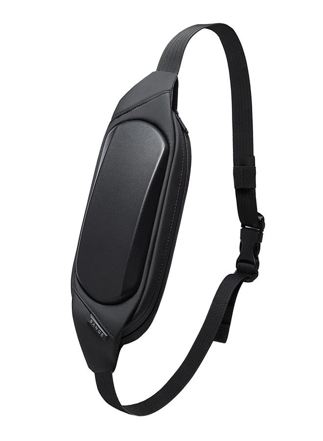 BANGE Water Resistant TPU Unisex Travel Crossbody Sling Bag Chest Pack (Black) - Image 1