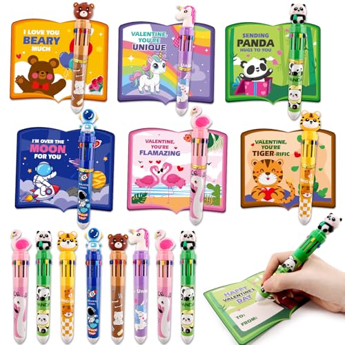 spring flower SpringFlower Valentines Day Cards Kids Valentines Greeting Card With Colored Ballpoint Pens For Classroom School Exchange Valentines Gift For Party Favors Prizes For Boys Girls - Image 1