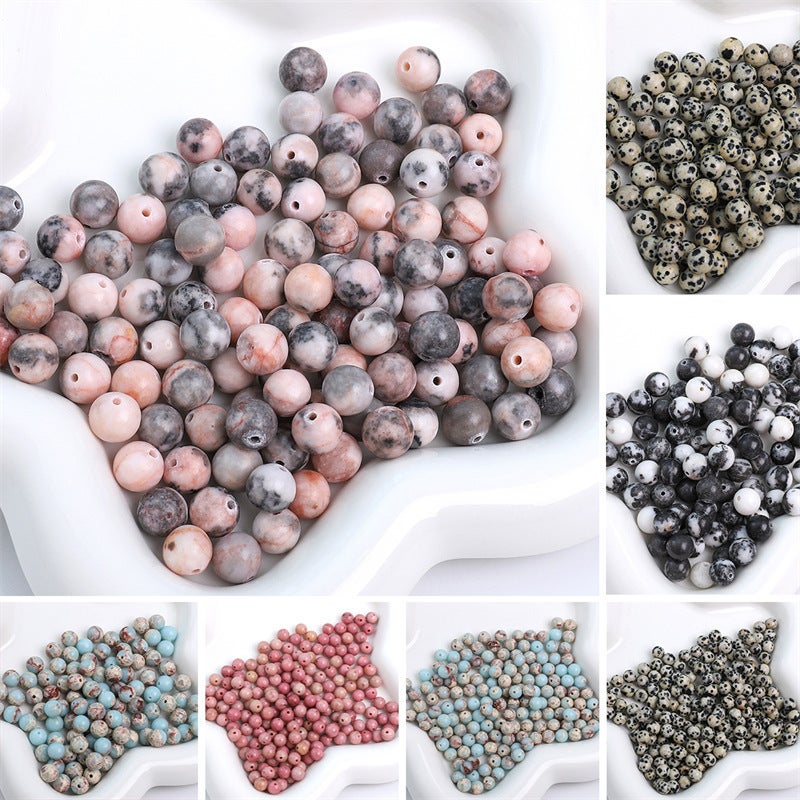 Natural Jasper Beads DIY Jewelry Red Jasper Spotted Stone Accessories Natural Spot Stone - Image 2