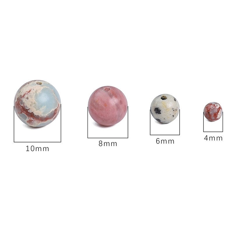 Natural Jasper Beads DIY Jewelry Red Jasper Spotted Stone Accessories Natural Spot Stone - Image 3