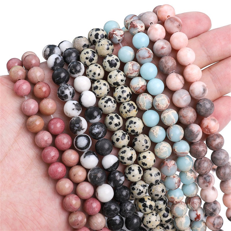 Natural Jasper Beads DIY Jewelry Red Jasper Spotted Stone Accessories Natural Spot Stone - Image 4