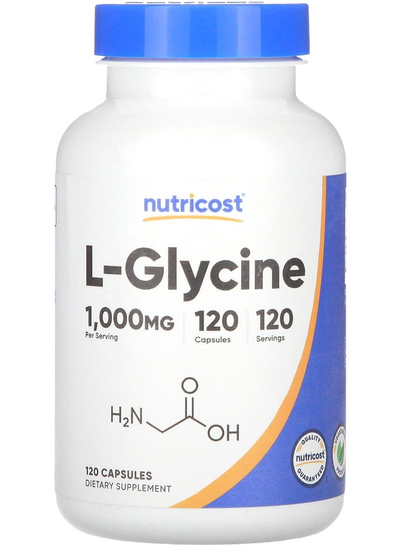 Nutricost L-Glycine, 1,000 mg, 120 Capsules