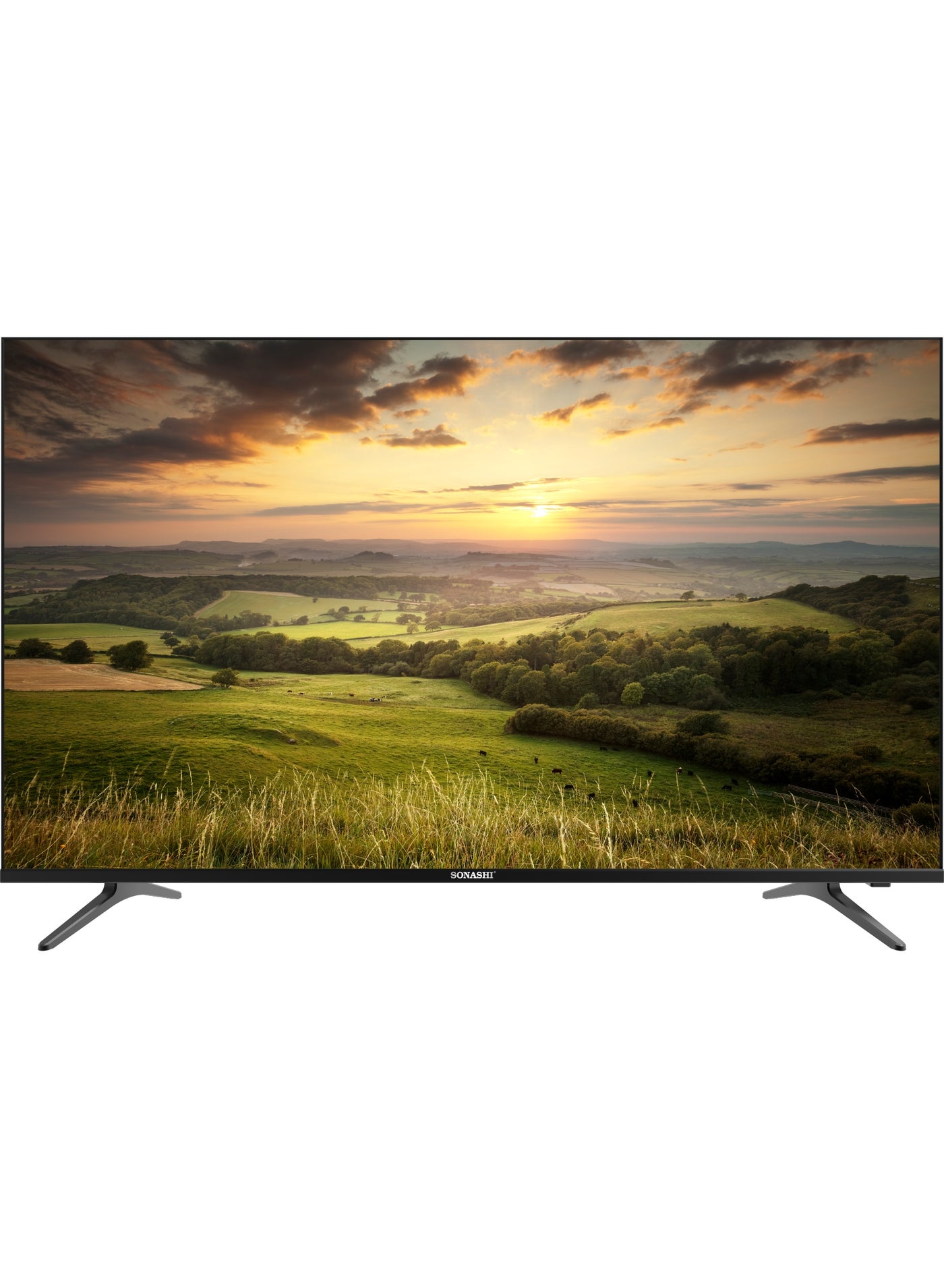 43 Inch HD Smart LED TV – Frameless Design with Remote Control | Wide Viewing Angle 178°/178° that Delivers Bright & Clear Images | 2 USB and 3 HDMI Ports with WIFI and Multi-Language Support SLED-4300HD