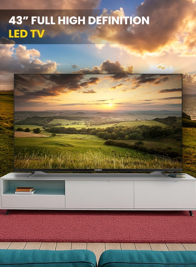 SONASHI 43 Inch HD Smart LED TV – Frameless Design with Remote Control | Wide Viewing Angle 178°/178° that Delivers Bright & Clear Images | 2 USB and 3 HDMI Ports with WIFI and Multi-Language Support SLED-4300HD - Image 2
