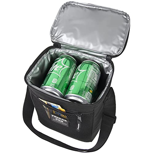 Fridge Pak 6 Can Cooler Bags Insulated Soft Cooler Lunch Bag for Men, Waterproof Leak Proof Cooler Bags Insulated (Solid Black) - Image 3