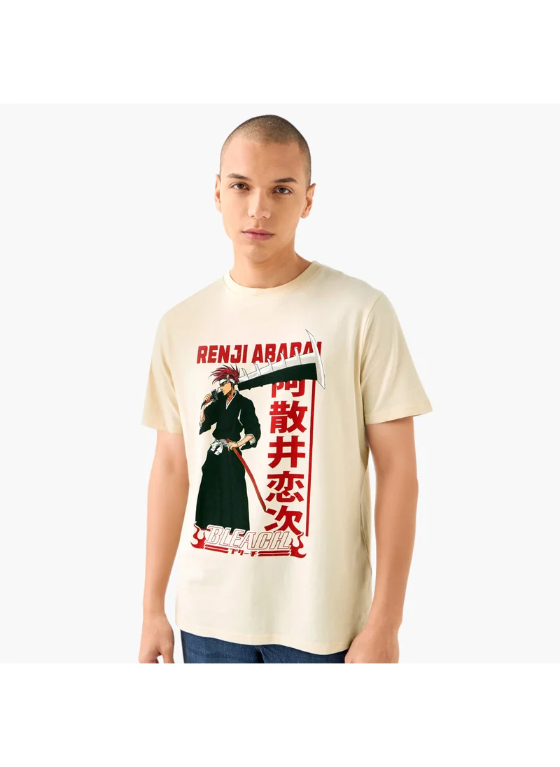 اس بي كاركترز Renji Abarai Print Crew Neck T-shirt