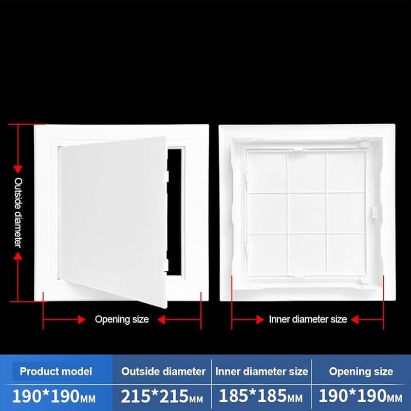 غطاء فتحة فتحة الجدار القياسي لوحة الوصول 190x190 ملم لصيانة النظام - Image 3