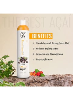 The Best ACAI (33.8 Fl Oz/1000ml) Smoothing Keratin Hair Treatment Professional Brazilian Complex Blowout Straightening For Silky Smooth Frizz Free Hair - pzsku/Z7771803641C56597ACDCZ/45/_/1681300441/982dcd4f-6cc7-4b61-9878-cc4720d24535