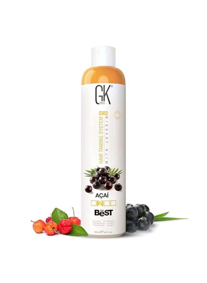 GK Hair The Best ACAI (33.8 Fl Oz/1000ml) Smoothing Keratin Hair Treatment Professional Brazilian Complex Blowout Straightening For Silky Smooth Frizz Free Hair - Image 1