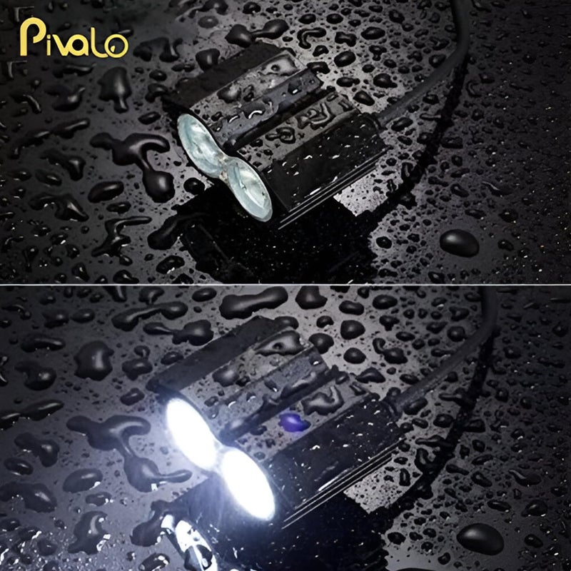 Pivalo مصباح أمامي LED على شكل بومة Pivalo PVL2OEF1 مقاوم للماء مع ضوء ضباب CREE LED مع وظيفة شعاع عالي/منخفض ومفتاح مقود عالمي للدراجات النارية والدراجات والسيارات (20 واط، أبيض، 1 قطعة) - Image 4