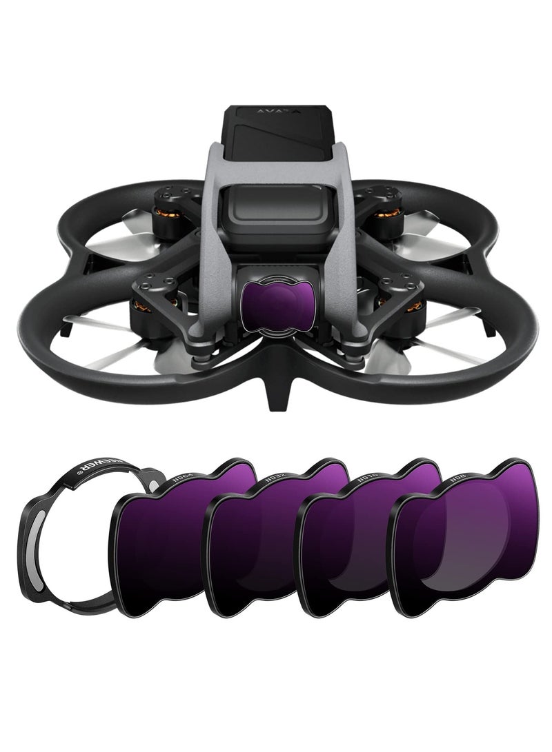 SOLARAE 4 PCS Magnetic ND Filter Set Compatible with DJI Avata Pro mini drone Camera Lens Accessories, Aluminum Alloy Frame Multi-Layer Coated HD Neutral Density Filters: ND8, ND16, ND32, ND64 - Image 1